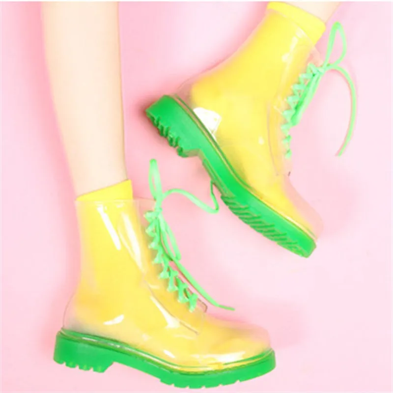 Transparent rain boots KF82083