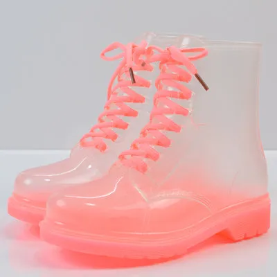 Transparent rain boots KF82083