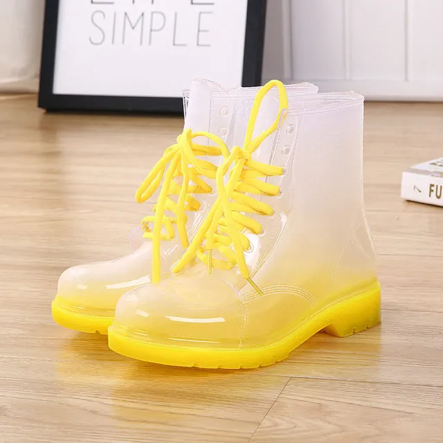 Transparent rain boots KF82083