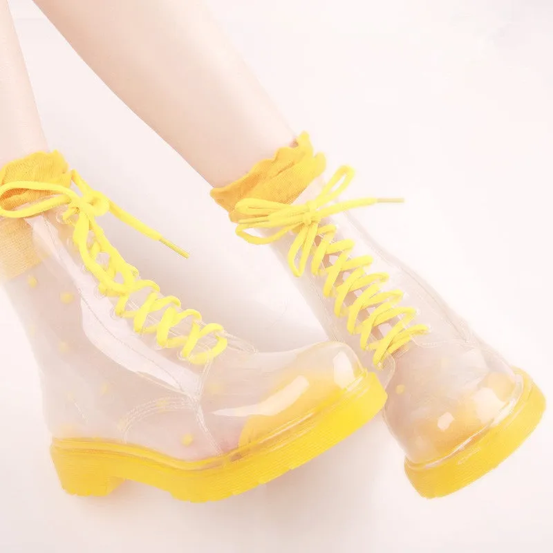 Transparent rain boots KF82083