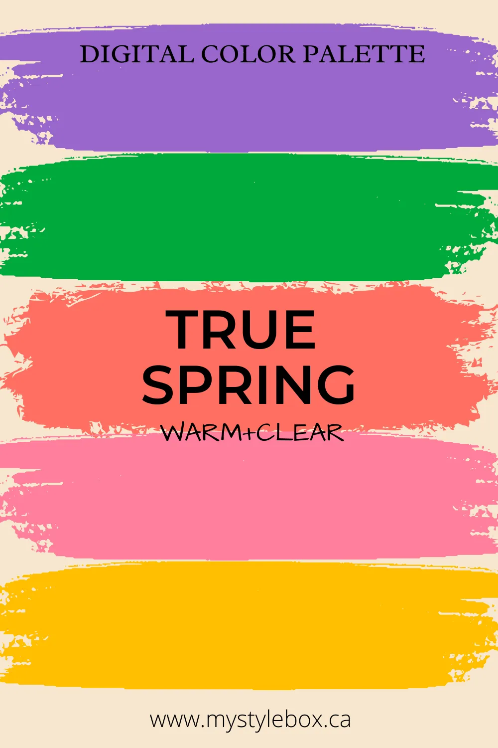 True Spring Digital Color Palette and Makeup Guide