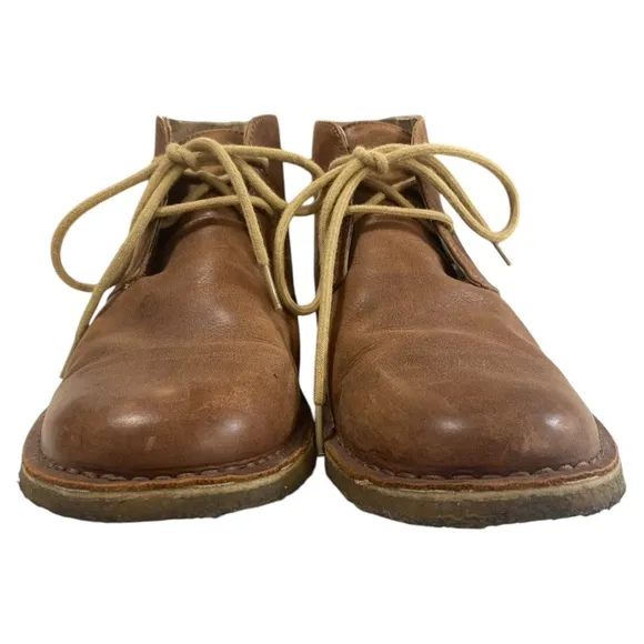 UGG Leighton Chukka Leather Boot Men's US Size 10.5 British Tan Prep School