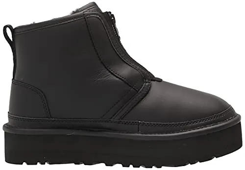 UGG Women's Neumel Platform Zip Fashion Boot, Ultra Matte Black, 8