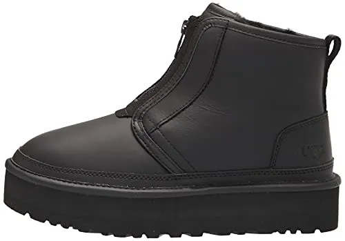 UGG Women's Neumel Platform Zip Fashion Boot, Ultra Matte Black, 8