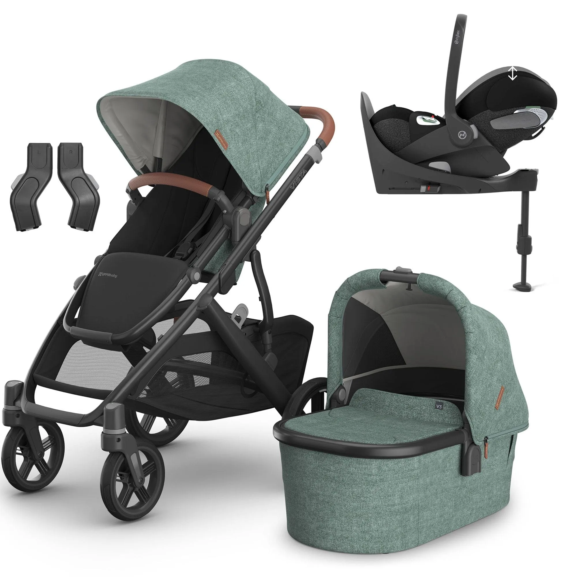 Uppababy Vista V3 Cybex Travel System in Gwen