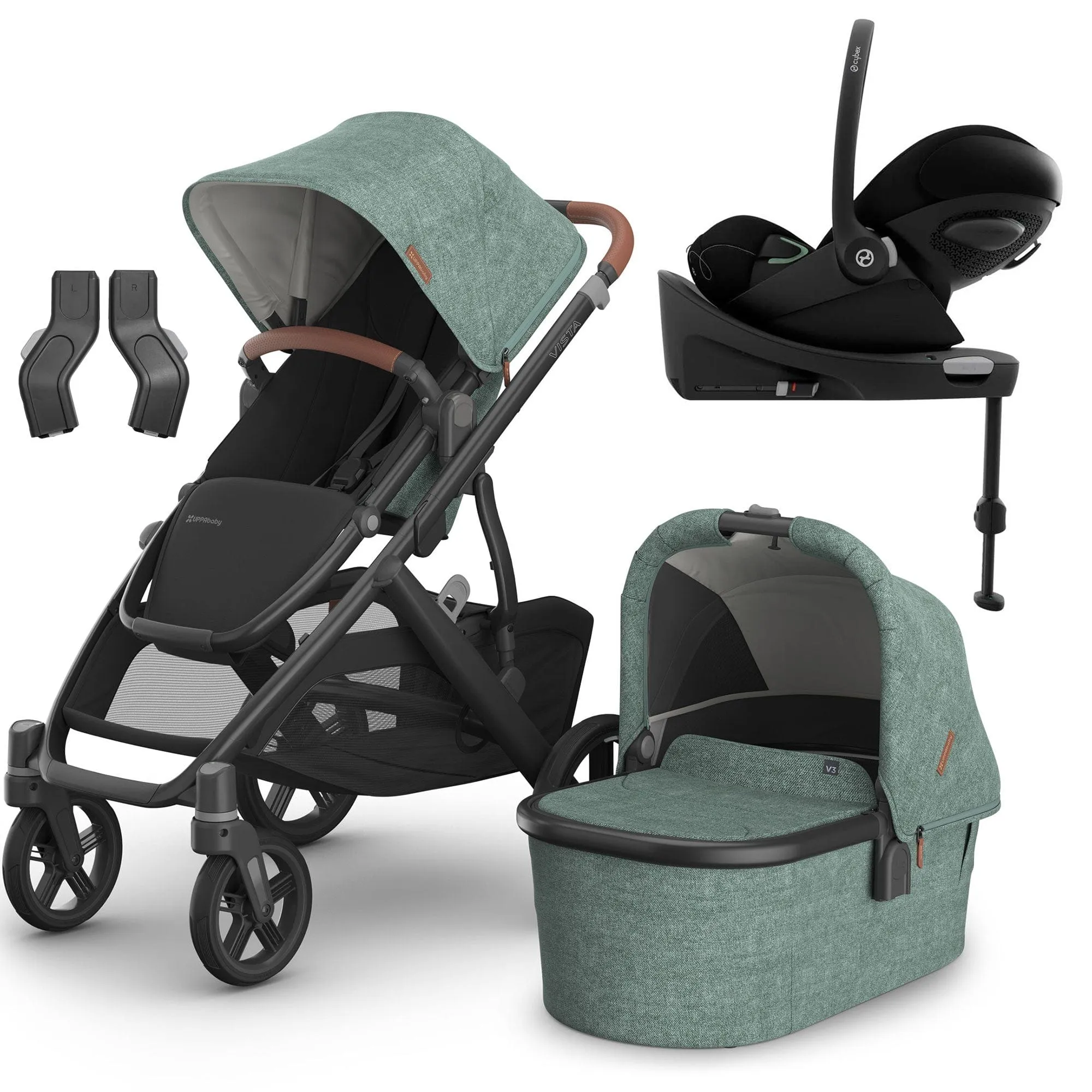 Uppababy Vista V3 Cybex Travel System in Gwen
