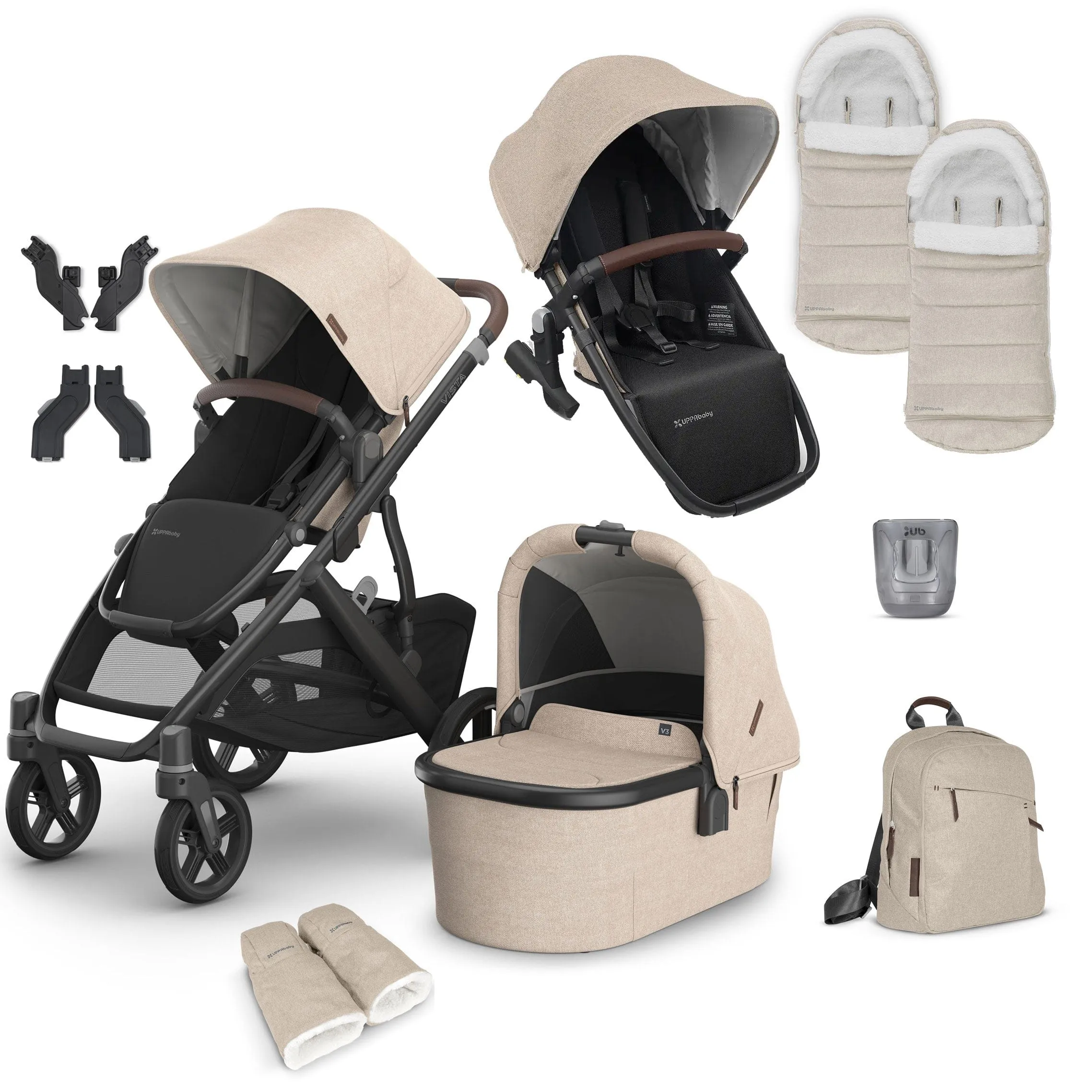 Uppababy Vista V3 Duo Complete Bundle - Liam