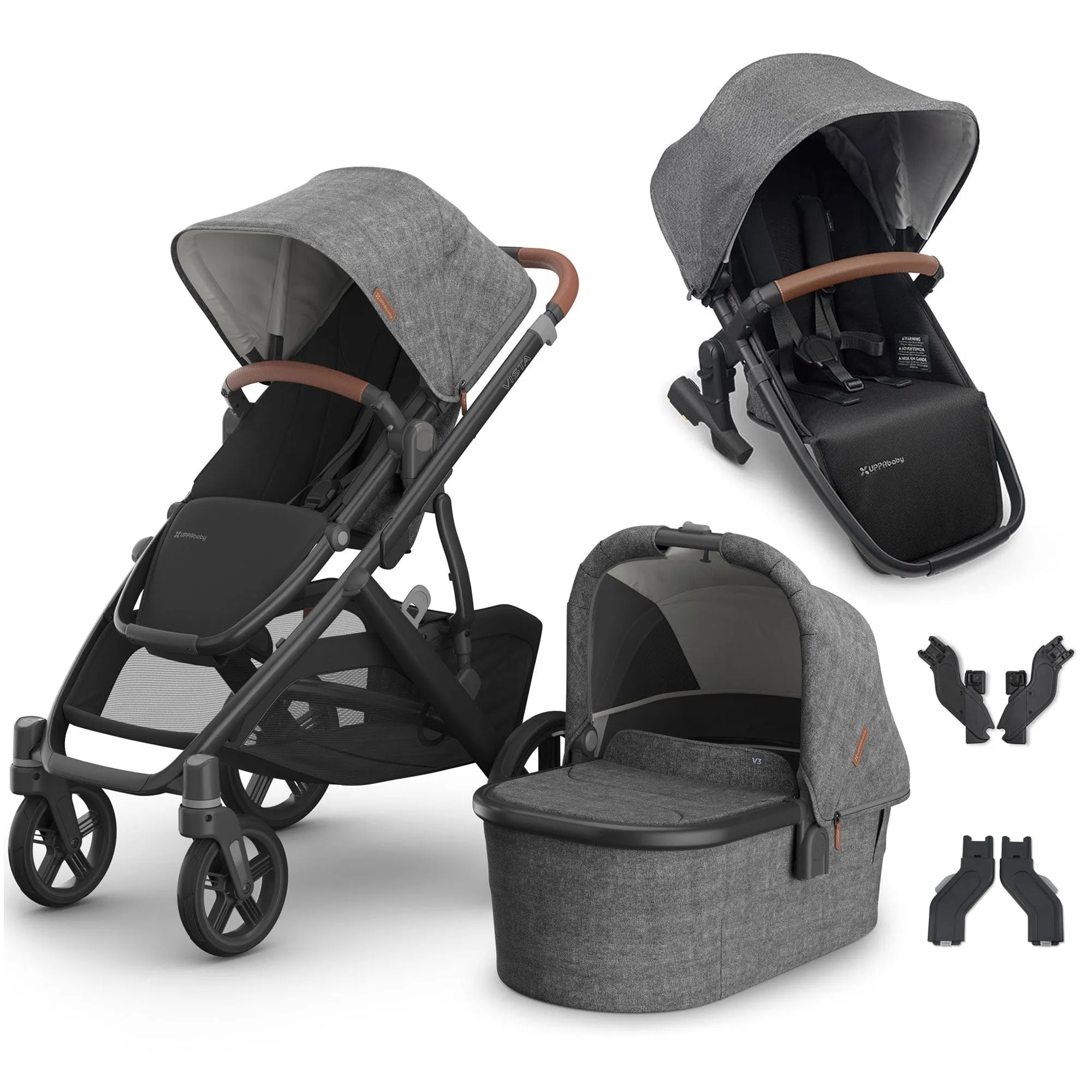 Uppababy Vista V3 Duo Pram in Greyson