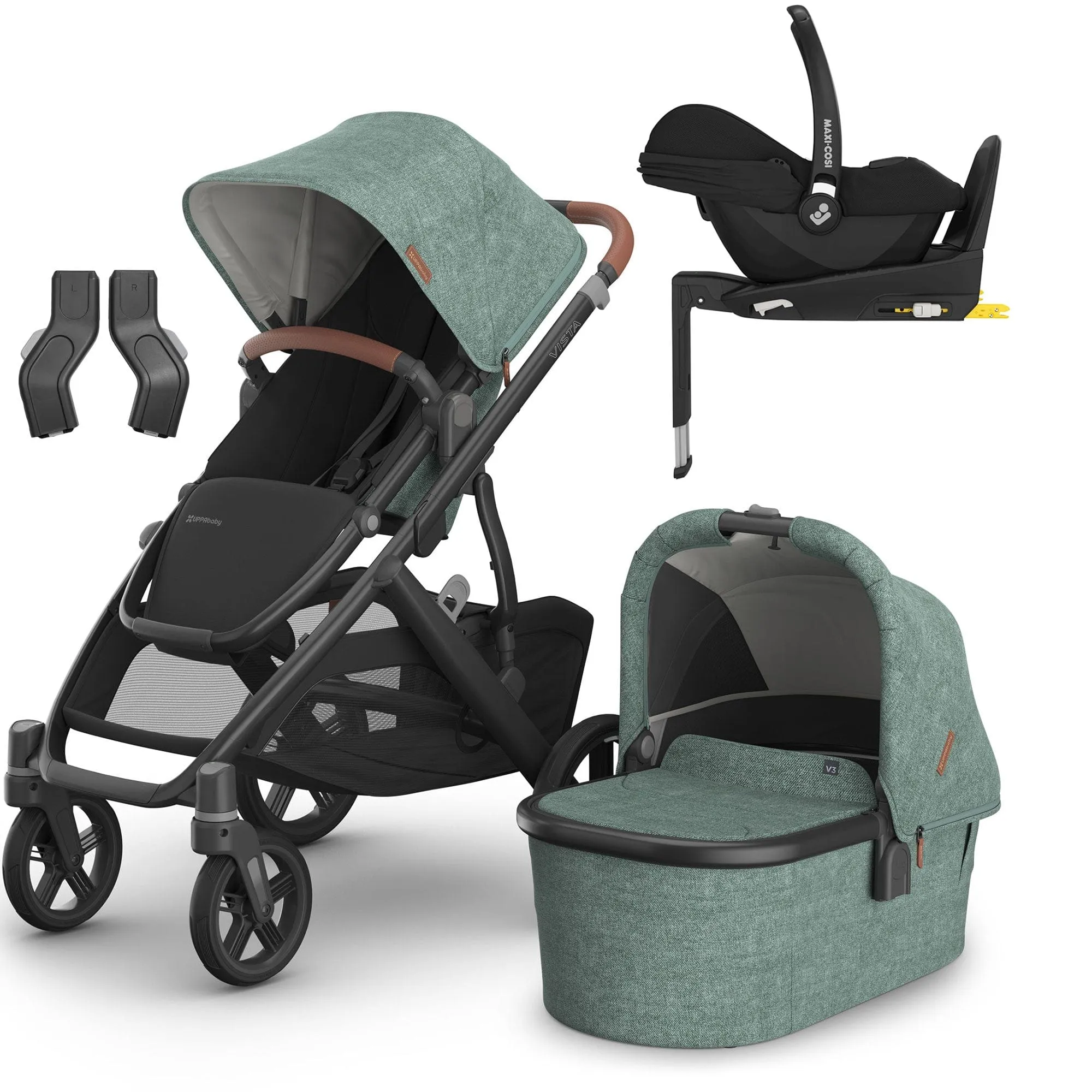 Uppababy Vista V3 Maxi-Cosi Travel System in Gwen