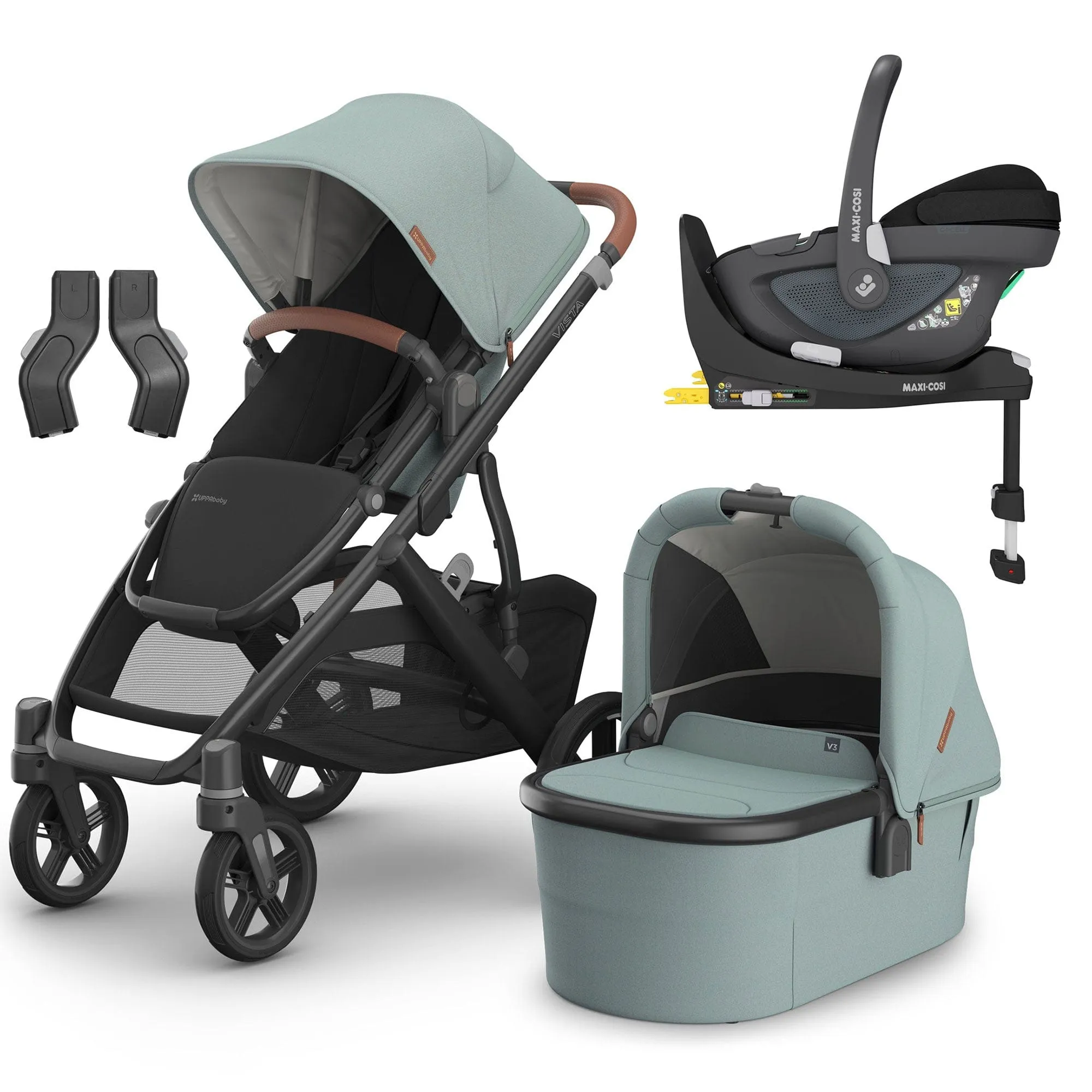 Uppababy Vista V3 Maxi-Cosi Travel System in Kenzi