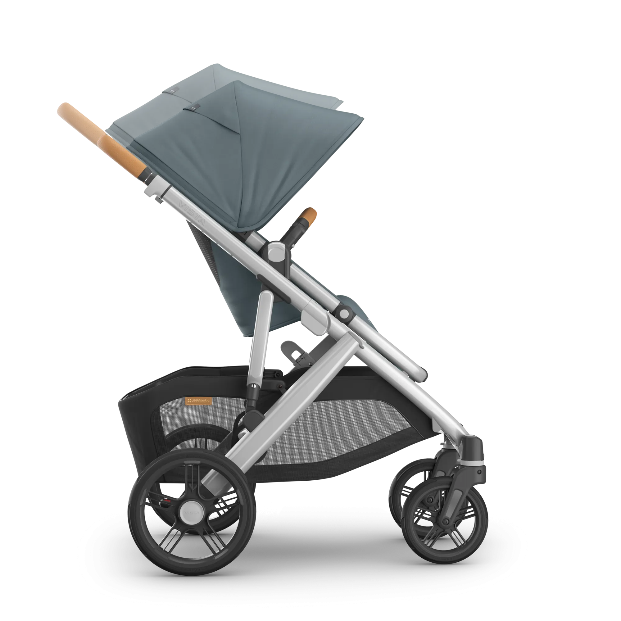 UPPAbaby Vista V3 Stroller - Callum (Stone Blue/Silver Frame/Sand Leather)