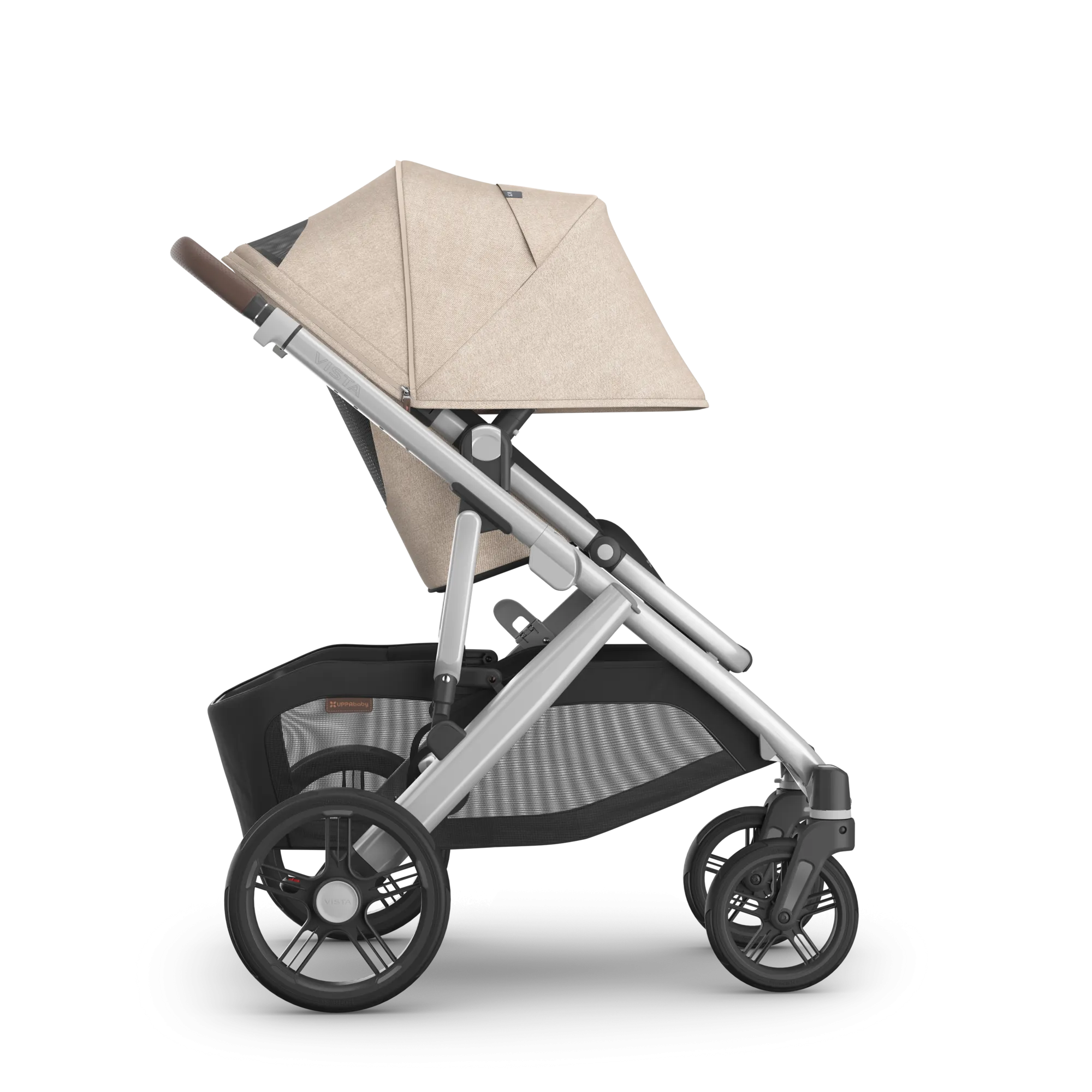 UPPAbaby Vista V3 Stroller - Declan (Oat Mélange/Silver Frame/Chestnut Leather)