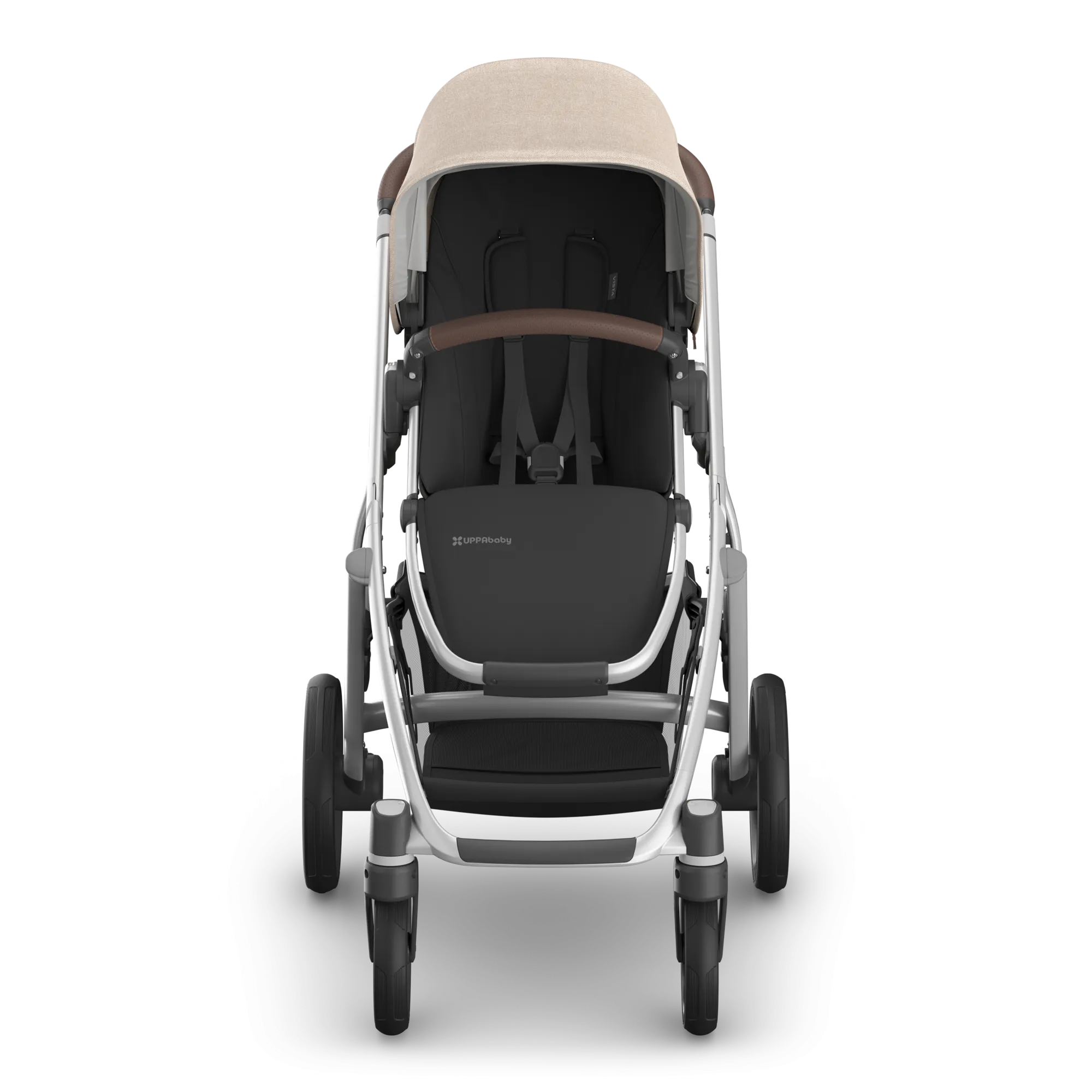UPPAbaby Vista V3 Stroller - Declan (Oat Mélange/Silver Frame/Chestnut Leather)