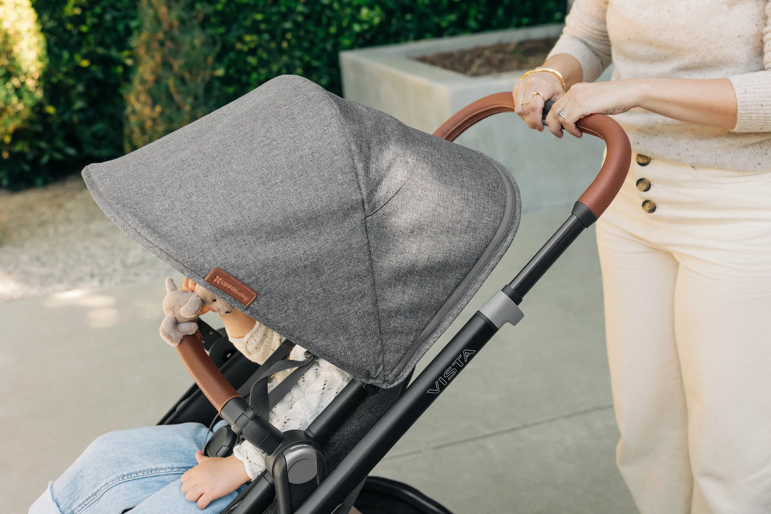 UPPAbaby Vista V3 Stroller - Greyson (Charcoal Mélange/Carbon Frame/Saddle Leather)