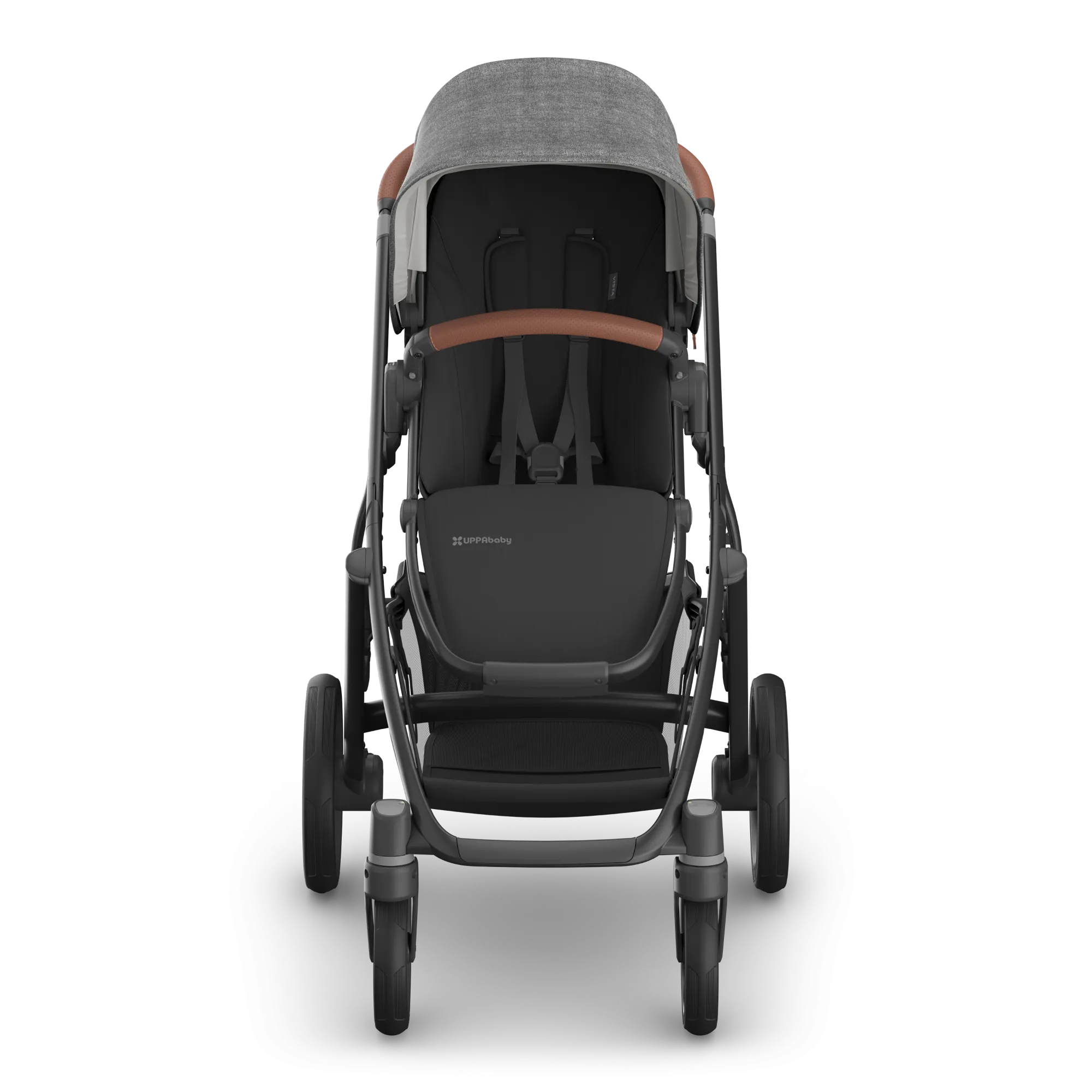 UPPAbaby Vista V3 Stroller - Greyson (Charcoal Mélange/Carbon Frame/Saddle Leather)