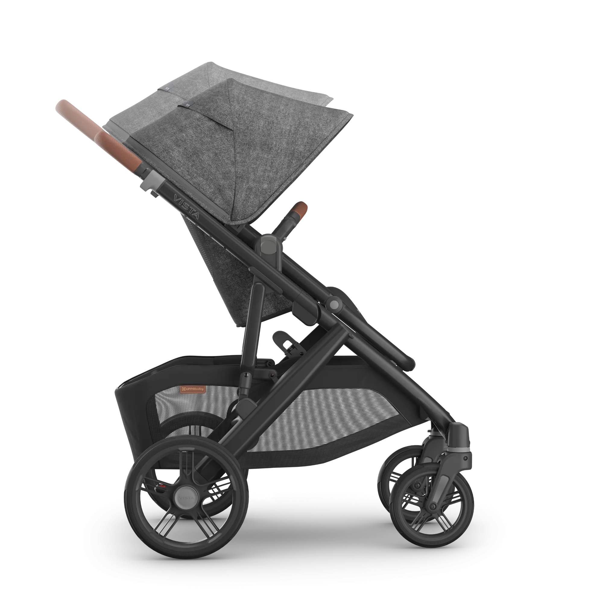 UPPAbaby Vista V3 Stroller - Greyson (Charcoal Mélange/Carbon Frame/Saddle Leather)