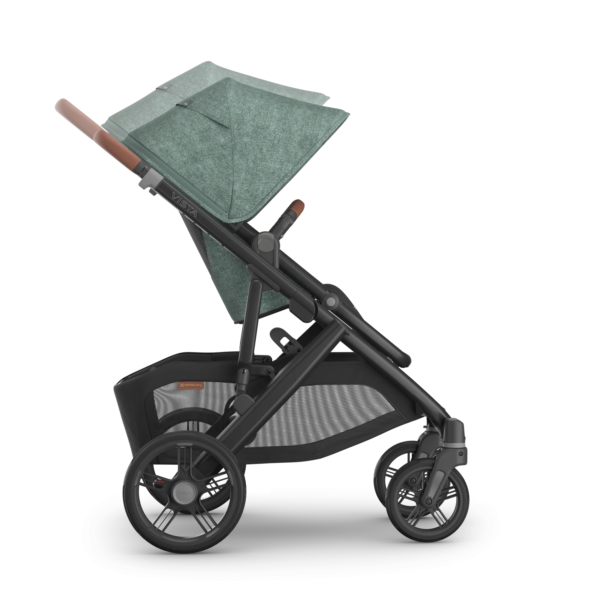 UPPAbaby Vista V3 Stroller - Gwen (Green Mélange/Carbon Frame/Saddle Leather)