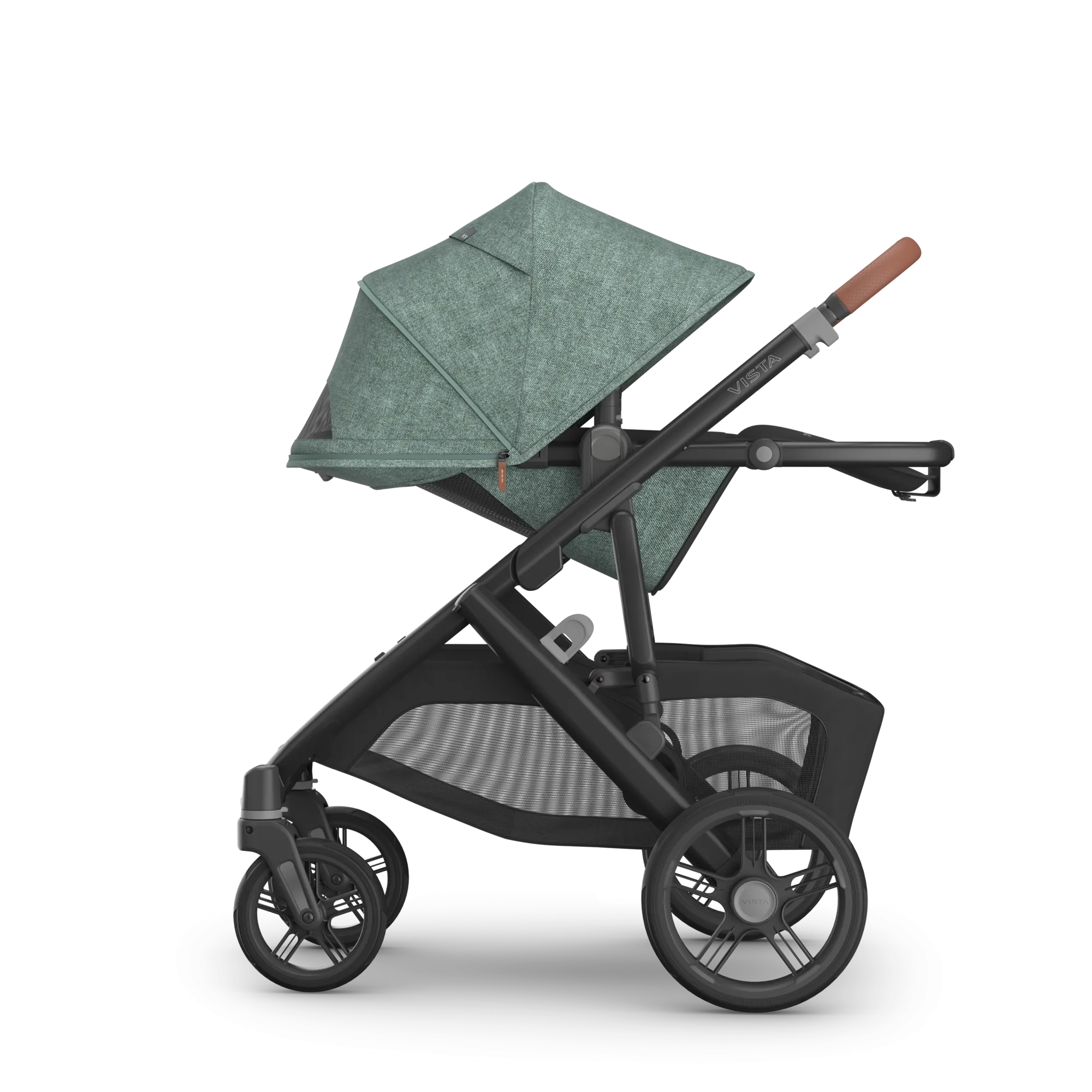 UPPAbaby Vista V3 Stroller - Gwen (Green Mélange/Carbon Frame/Saddle Leather)