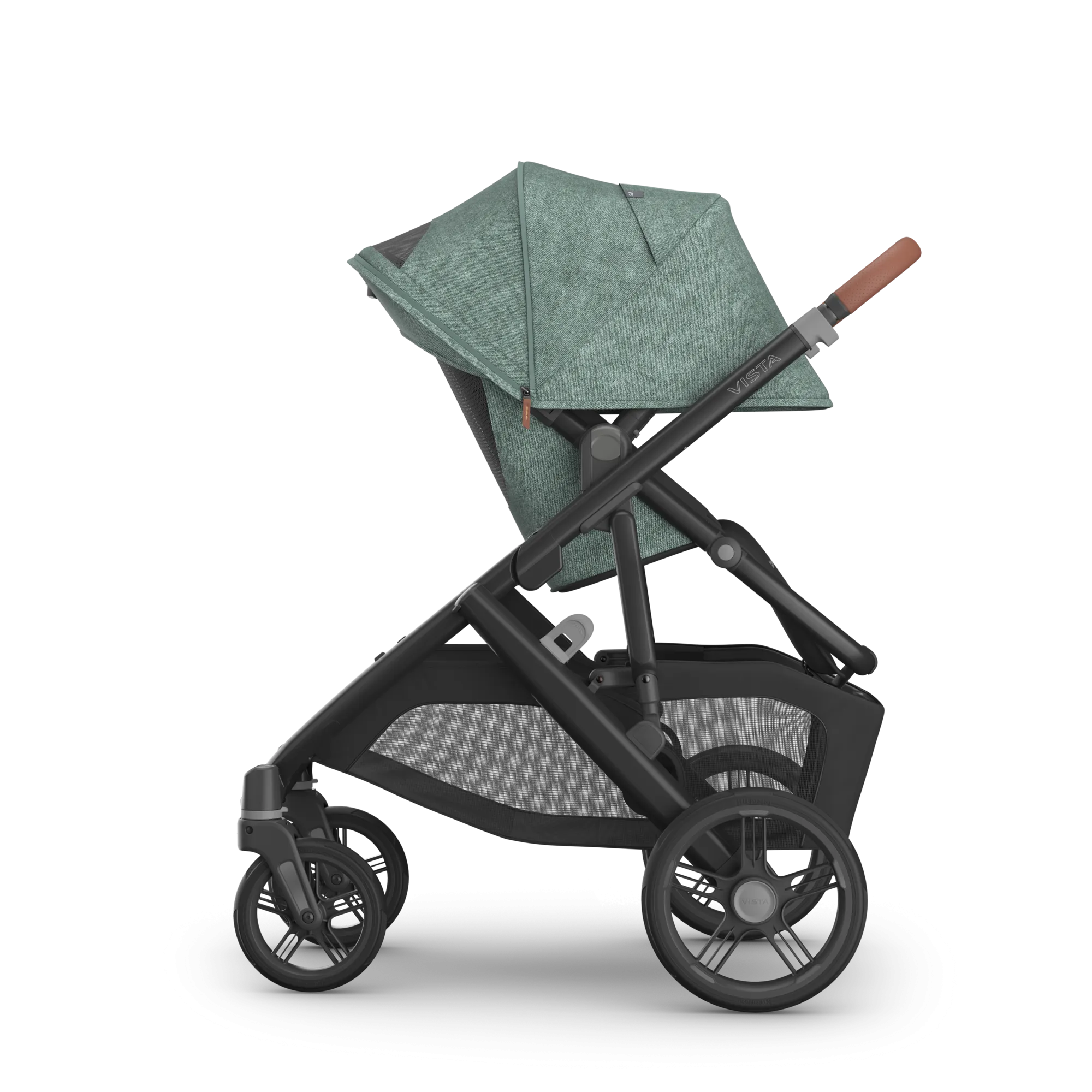 UPPAbaby Vista V3 Stroller - Gwen (Green Mélange/Carbon Frame/Saddle Leather)