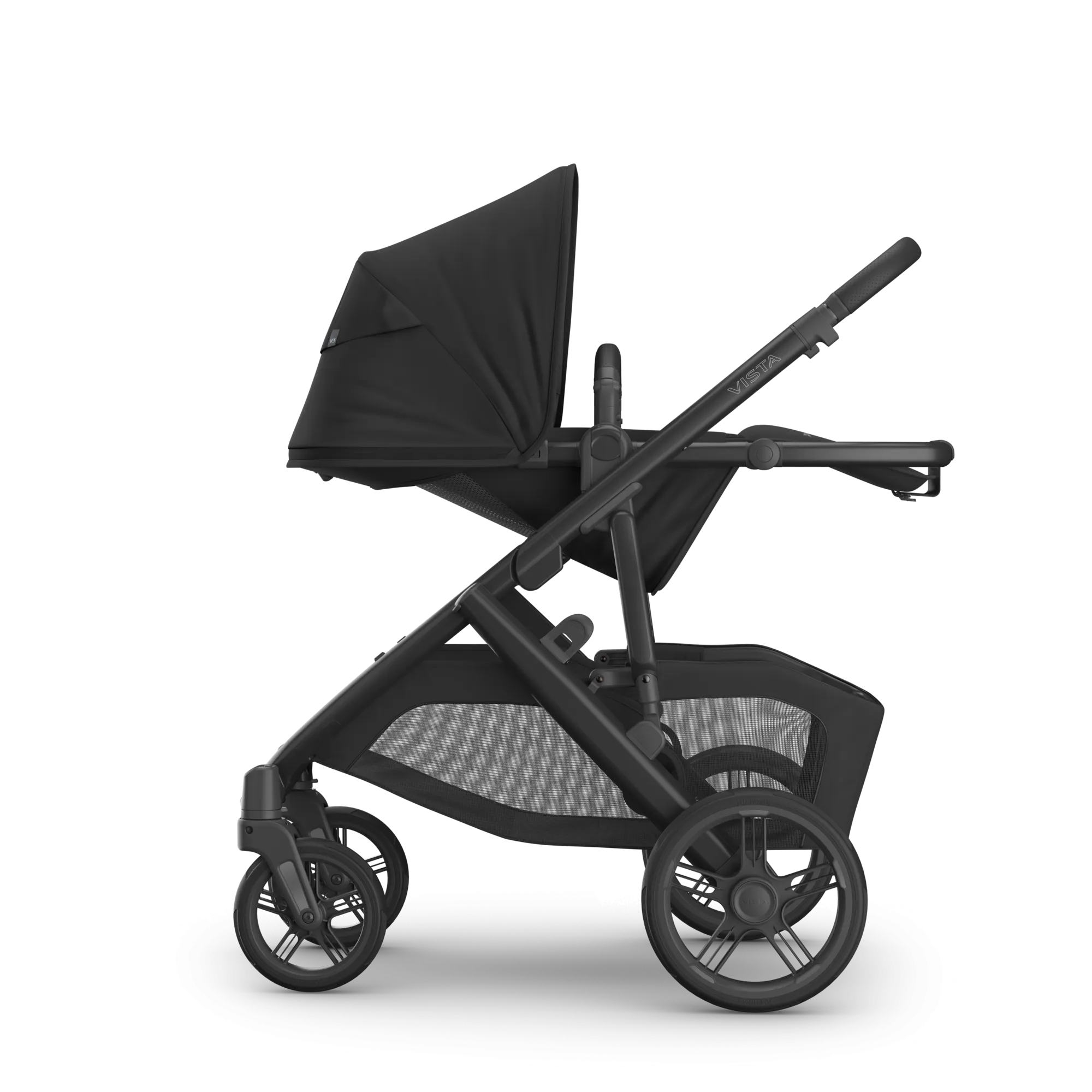 UPPAbaby Vista V3 Stroller - Jake (Charcoal/Carbon Frame/Black Leather)