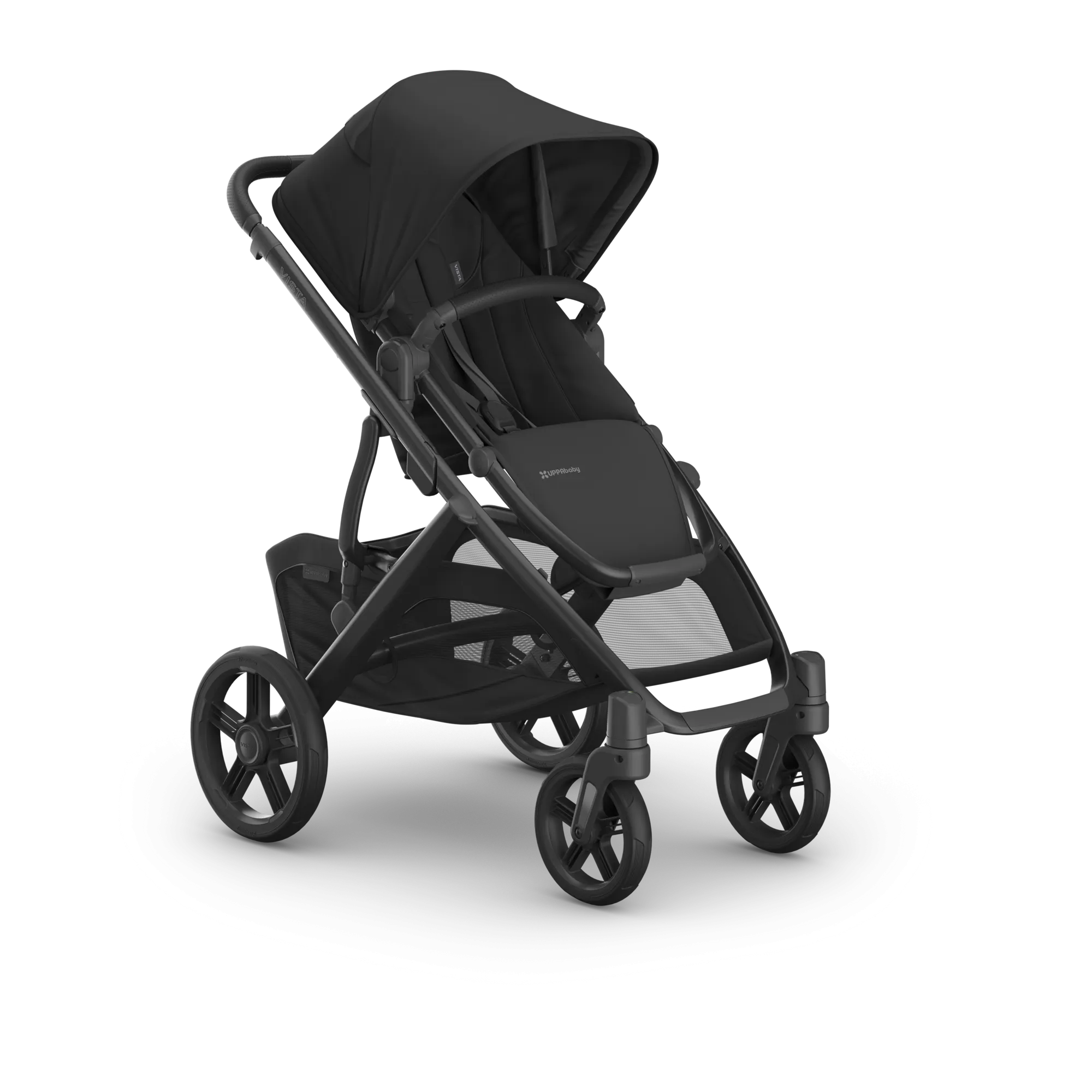 UPPAbaby Vista V3 Stroller - Jake (Charcoal/Carbon Frame/Black Leather)