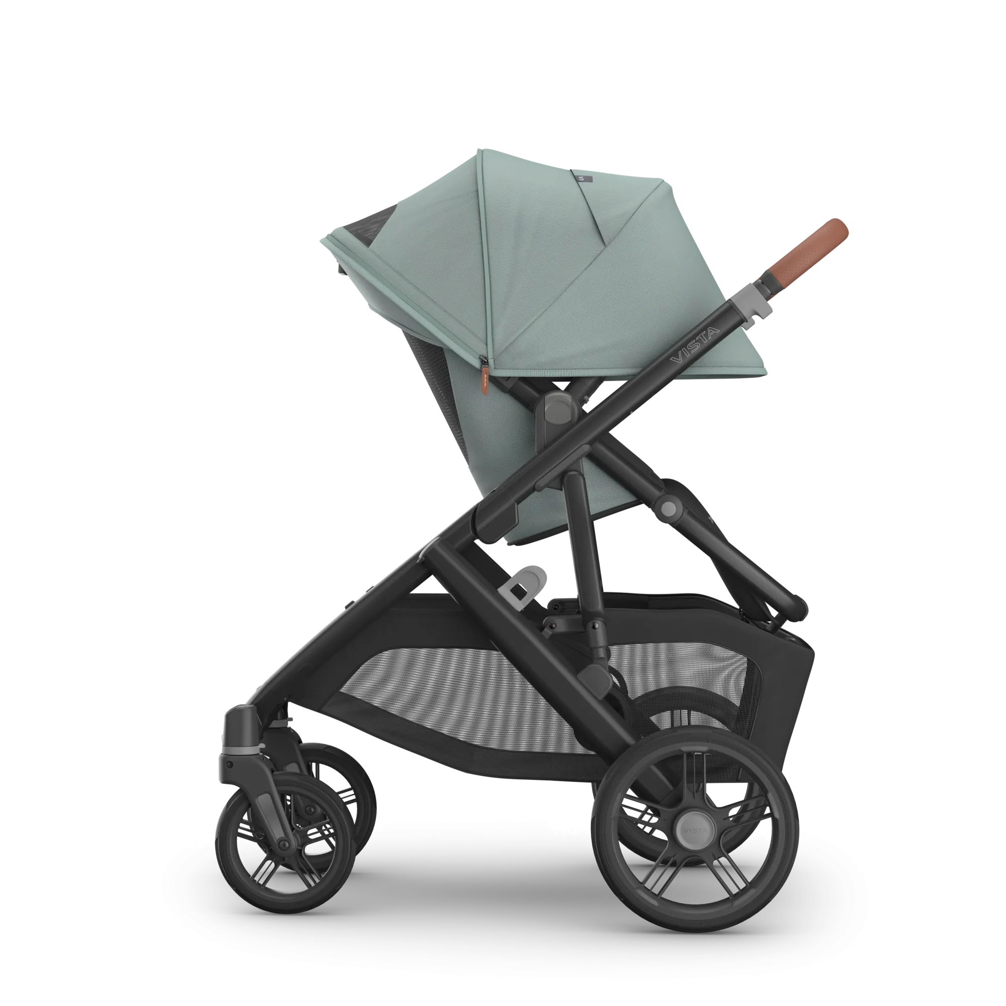 UPPAbaby Vista V3 Stroller - Kenzi (Mystic Aqua/Carbon Frame/Saddle Leather)