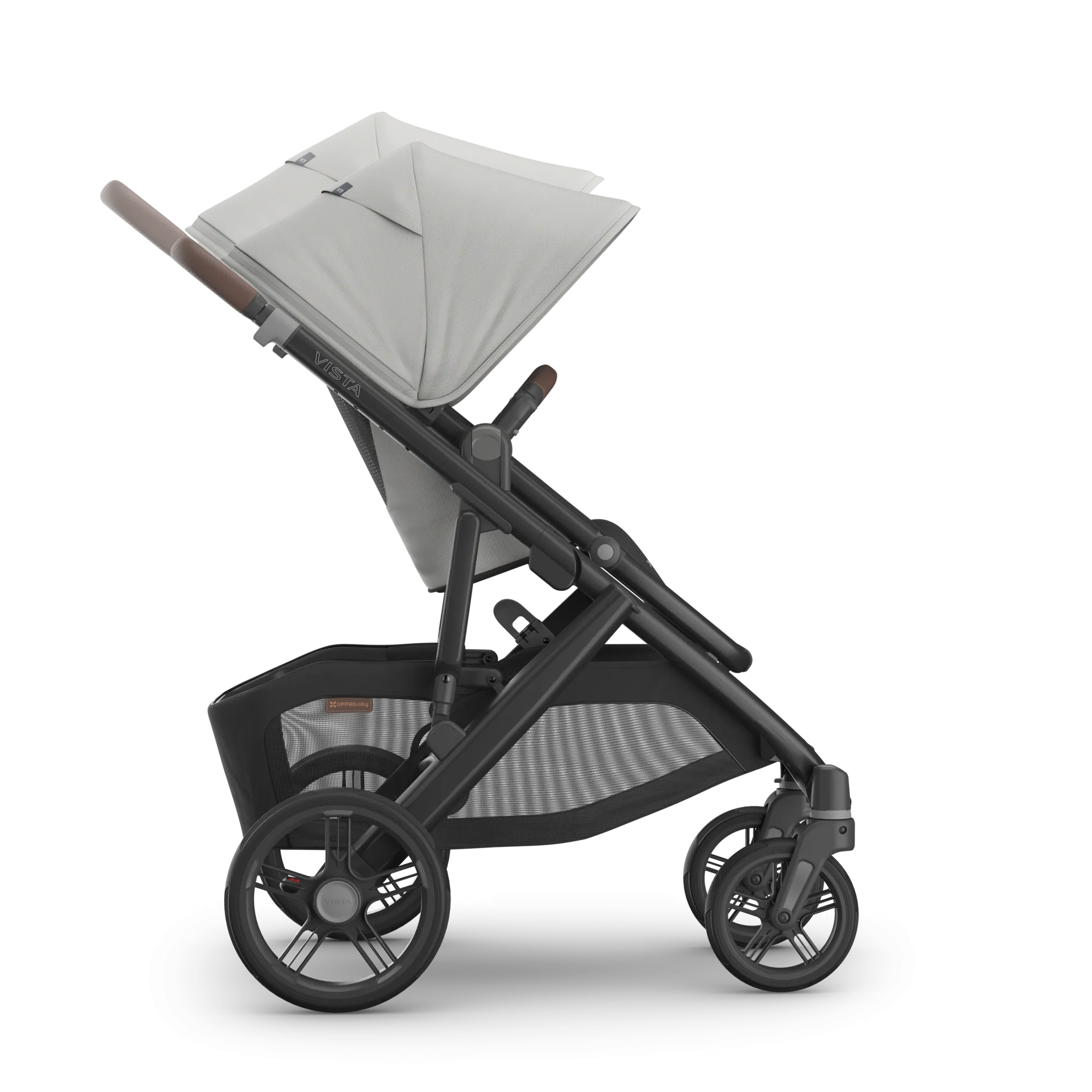 UPPAbaby Vista V3 Stroller - Savannah (Pearl Grey Jacquard/Carbon Frame/Chestnut Leather)