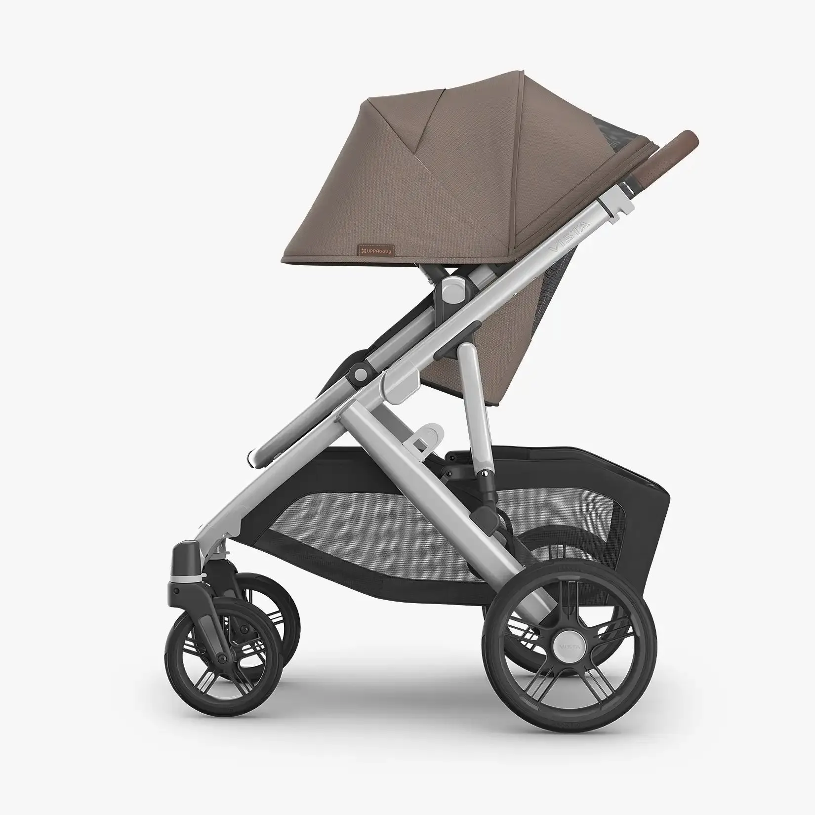 UPPAbaby Vista® V3 Stroller - Theo (Dark Taupe | Silver Frame | Chestnut Leather)