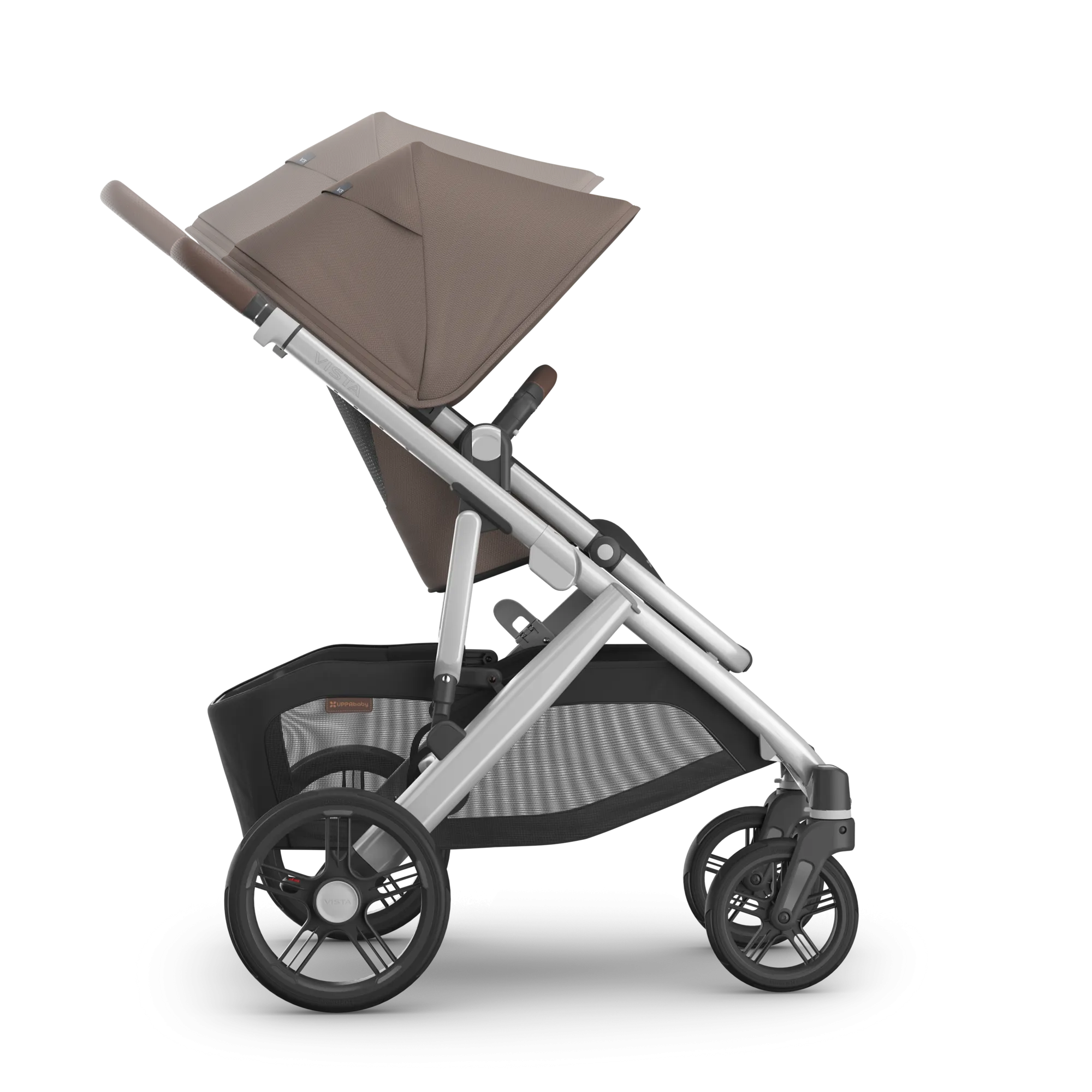 UPPAbaby Vista V3 Stroller - Theo (Dark Taupe/Silver Frame/Chestnut Leather)