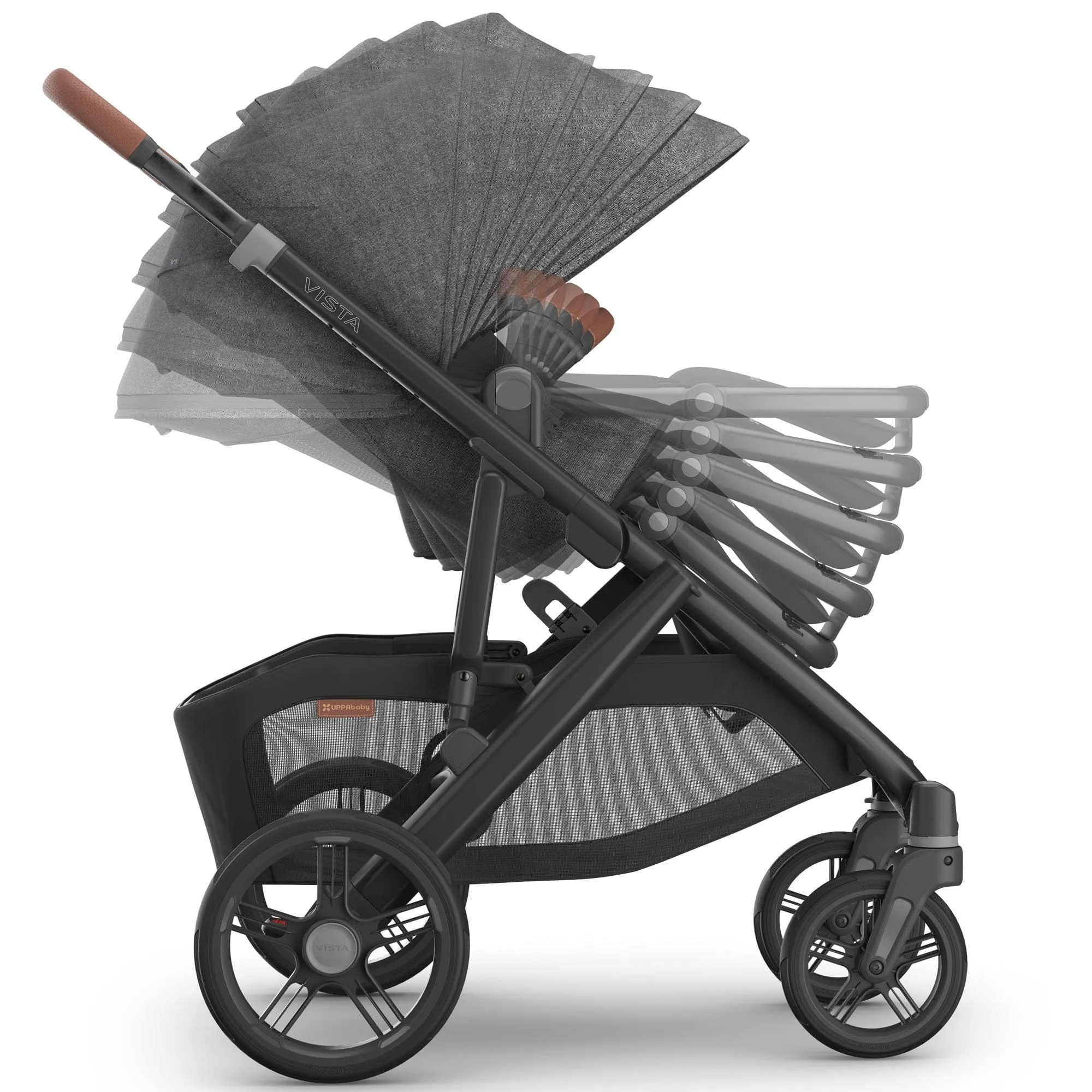 Uppababy Vista V3 Twin Complete Bundle - Greyson