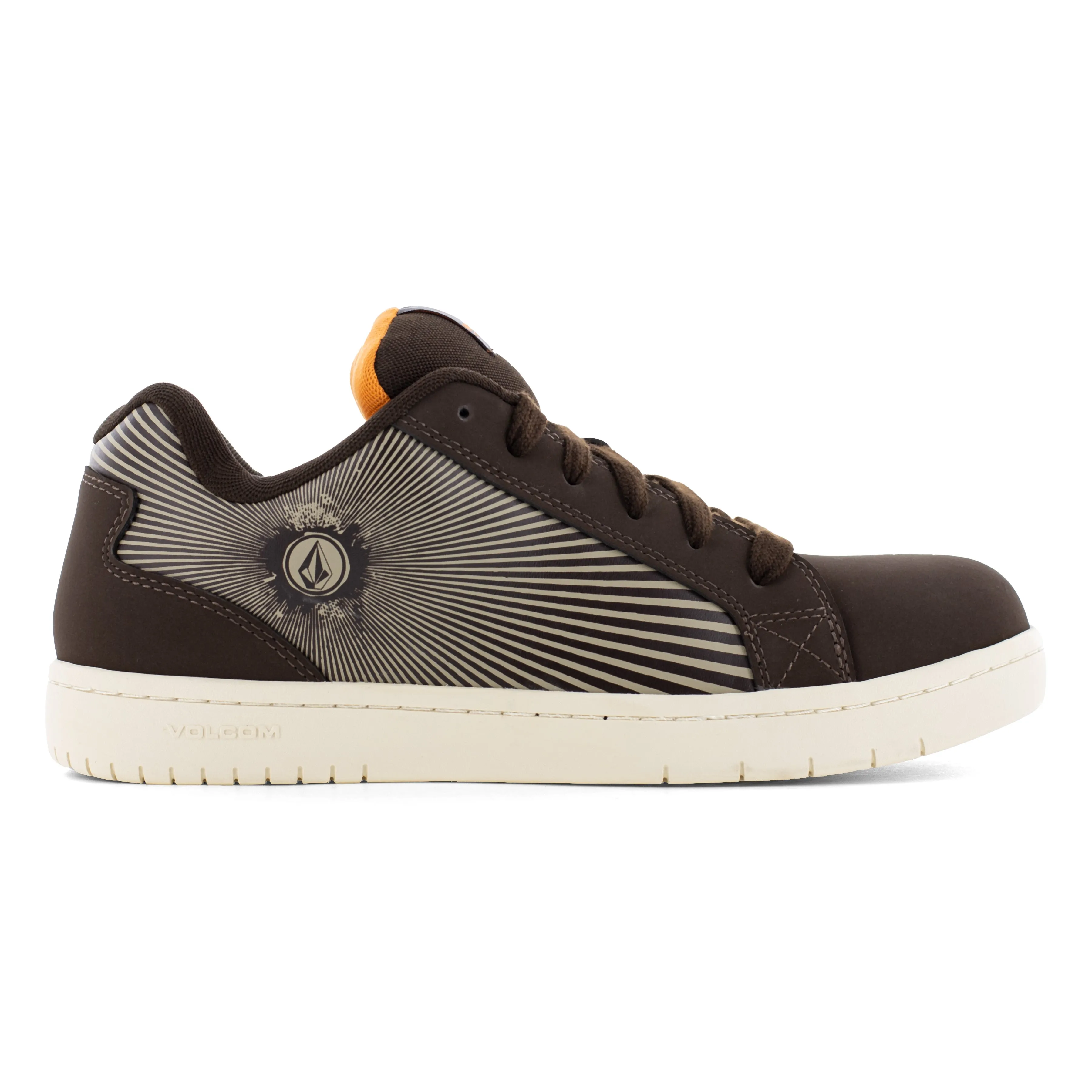 Volcom Men's Stone Op Art Comp Toe Skate Inspired Work Shoe - Brown - VM30507