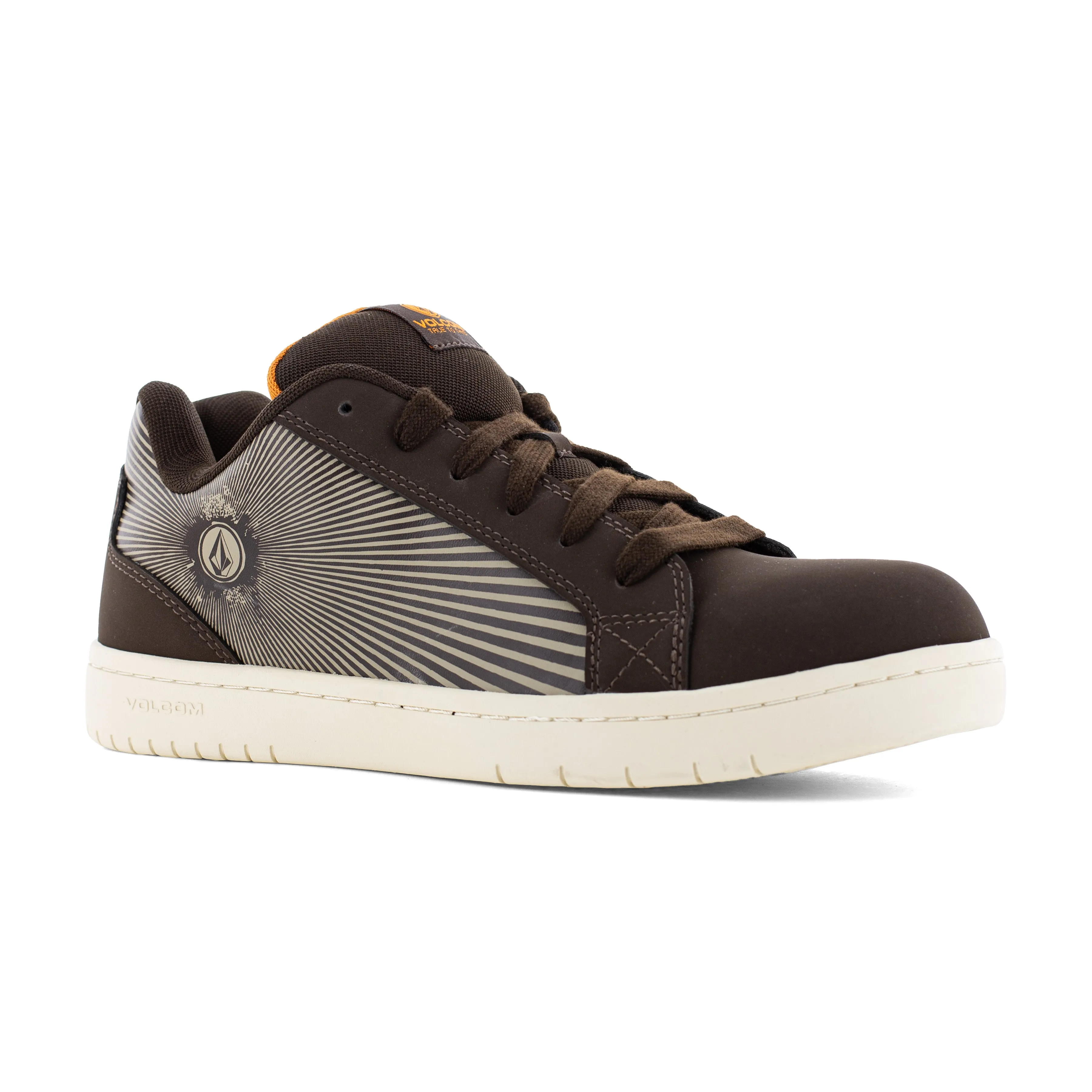 Volcom Men's Stone Op Art Comp Toe Skate Inspired Work Shoe - Brown - VM30507
