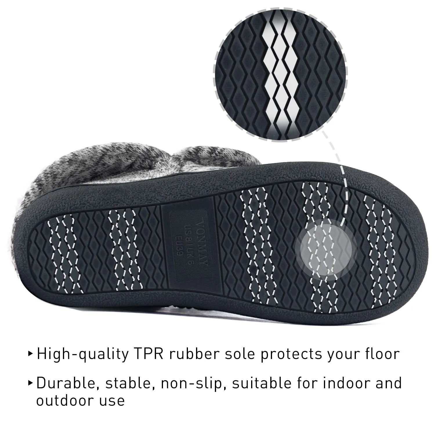 VONMAY Women's Fuzzy Slippers Boots Memory Foam Booties House Shoes Indoor Outdoor