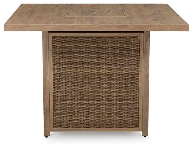 Walton Bridge Square Bar Table w/Fire Pit
