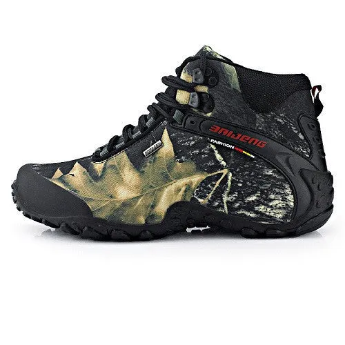 waterproof canvas hiking shoes boots Anti-skid Wear resistant breathable fishing shoes climbing high shoes