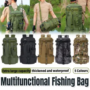 Waterproof Fishing Tackle Bag Large Capacity Multi Functional Shoulder Storage