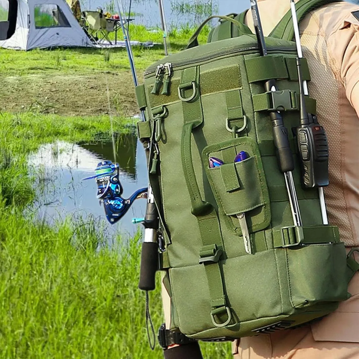 Waterproof Fishing Tackle Bag Large Capacity Multi Functional Shoulder Storage