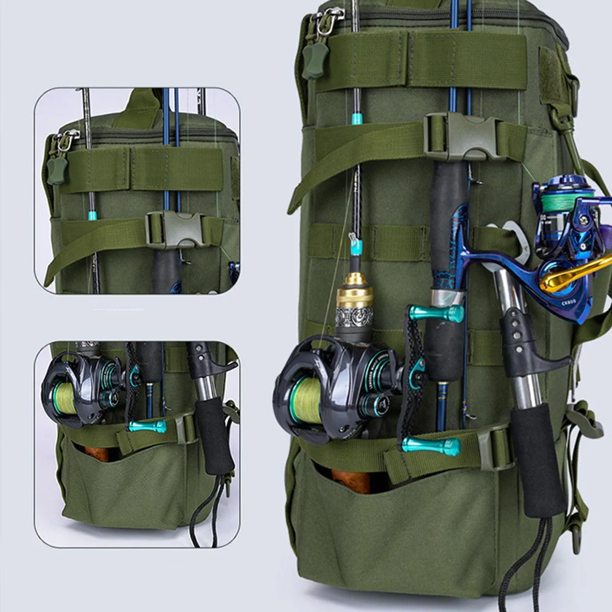 Waterproof Fishing Tackle Bag Large Capacity Multi Functional Shoulder Storage