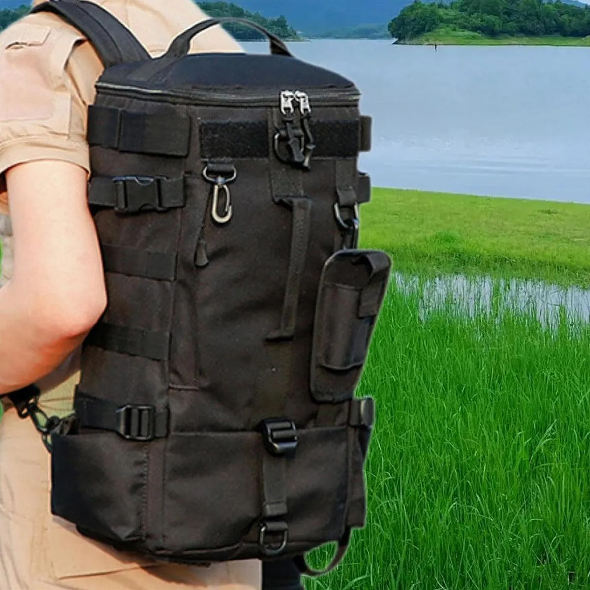 Waterproof Fishing Tackle Bag Large Capacity Multi Functional Shoulder Storage