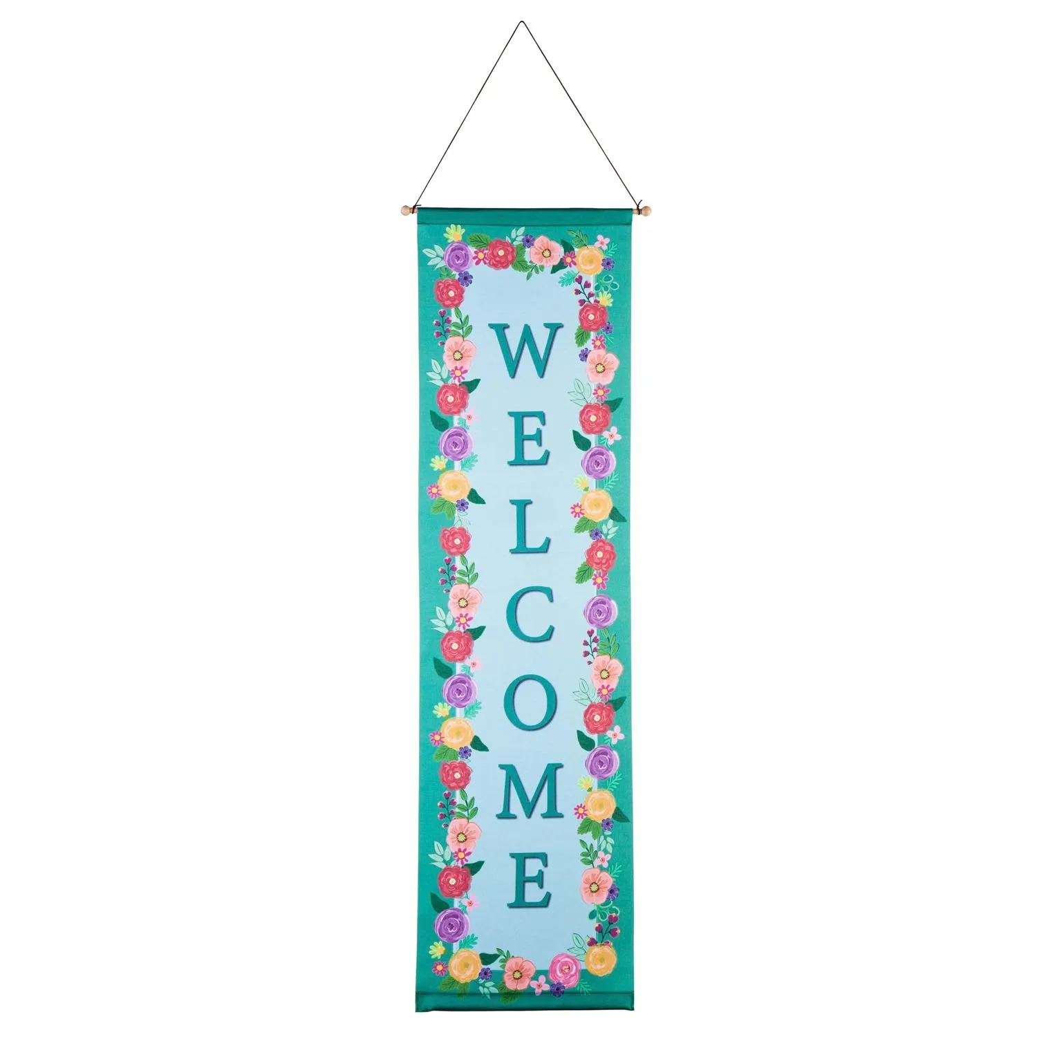 Welcome Spring Floral Door Banner Kit,2dbk1815