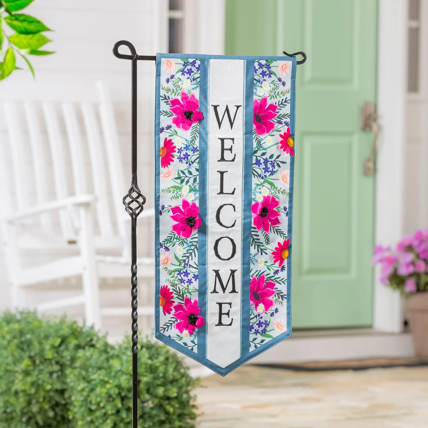 Wildflowers Welcome Everlasting Impressions Textile Décor,14l10267xl