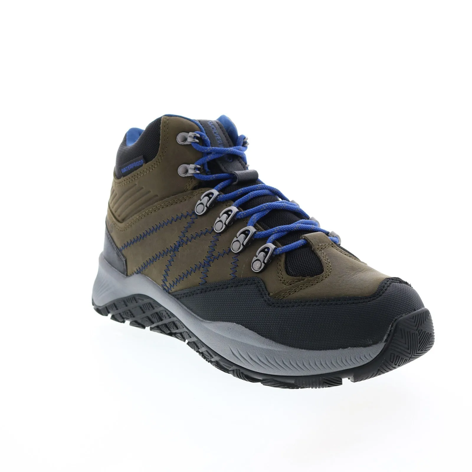 Wolverine Luton Hiker Waterproof Mid W880372 Mens Gray Wide Leather Hiking Boots