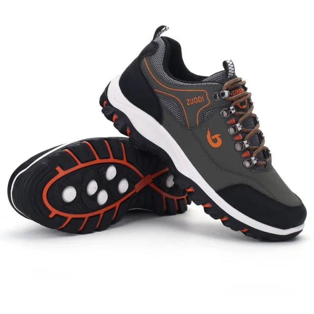 Women Hiking Shoes Men Nubuck Cow Suede Leather Tactical Trekking Sneakers