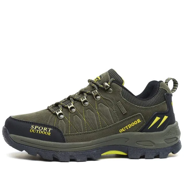 Women Hiking Shoes Men Nubuck Cow Suede Leather Tactical Trekking Sneakers