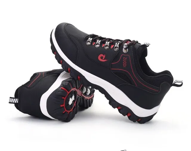 Women Hiking Shoes Men Nubuck Cow Suede Leather Tactical Trekking Sneakers