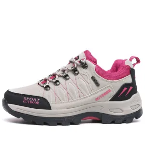 Women Hiking Shoes Men Nubuck Cow Suede Leather Tactical Trekking Sneakers
