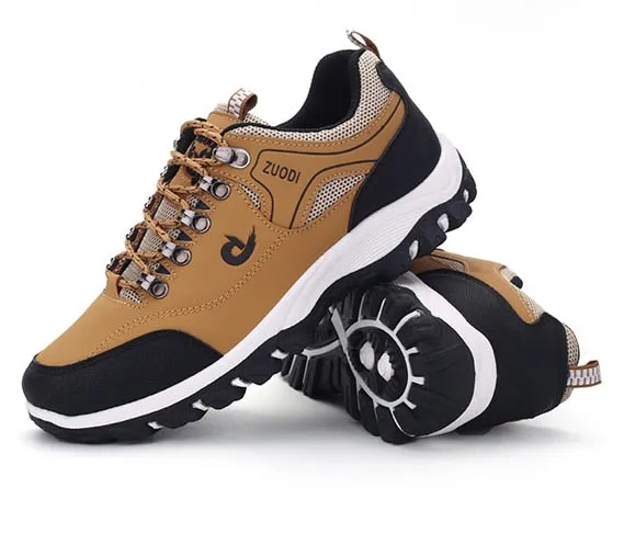 Women Hiking Shoes Men Nubuck Cow Suede Leather Tactical Trekking Sneakers