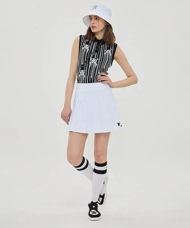Women Rain Logo Sleeveless Sweater - Black