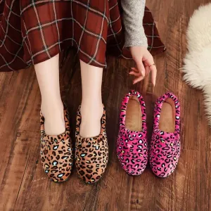 Women's Flat Winter Shoes Casual Slip on Female Snow Shoes Flat Shoe Women  Winter Non-Slip Warm Plush Shoe
