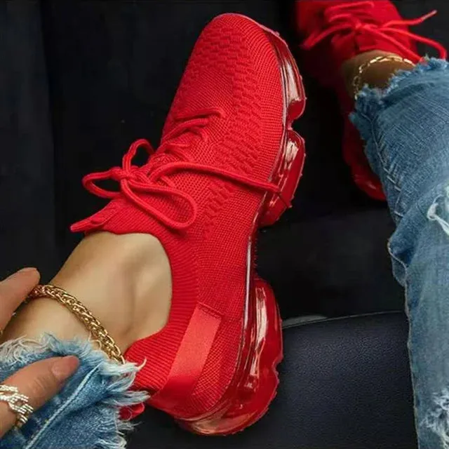 Women's Sneakers Trends Spring New Stretch Fabric Shoes
